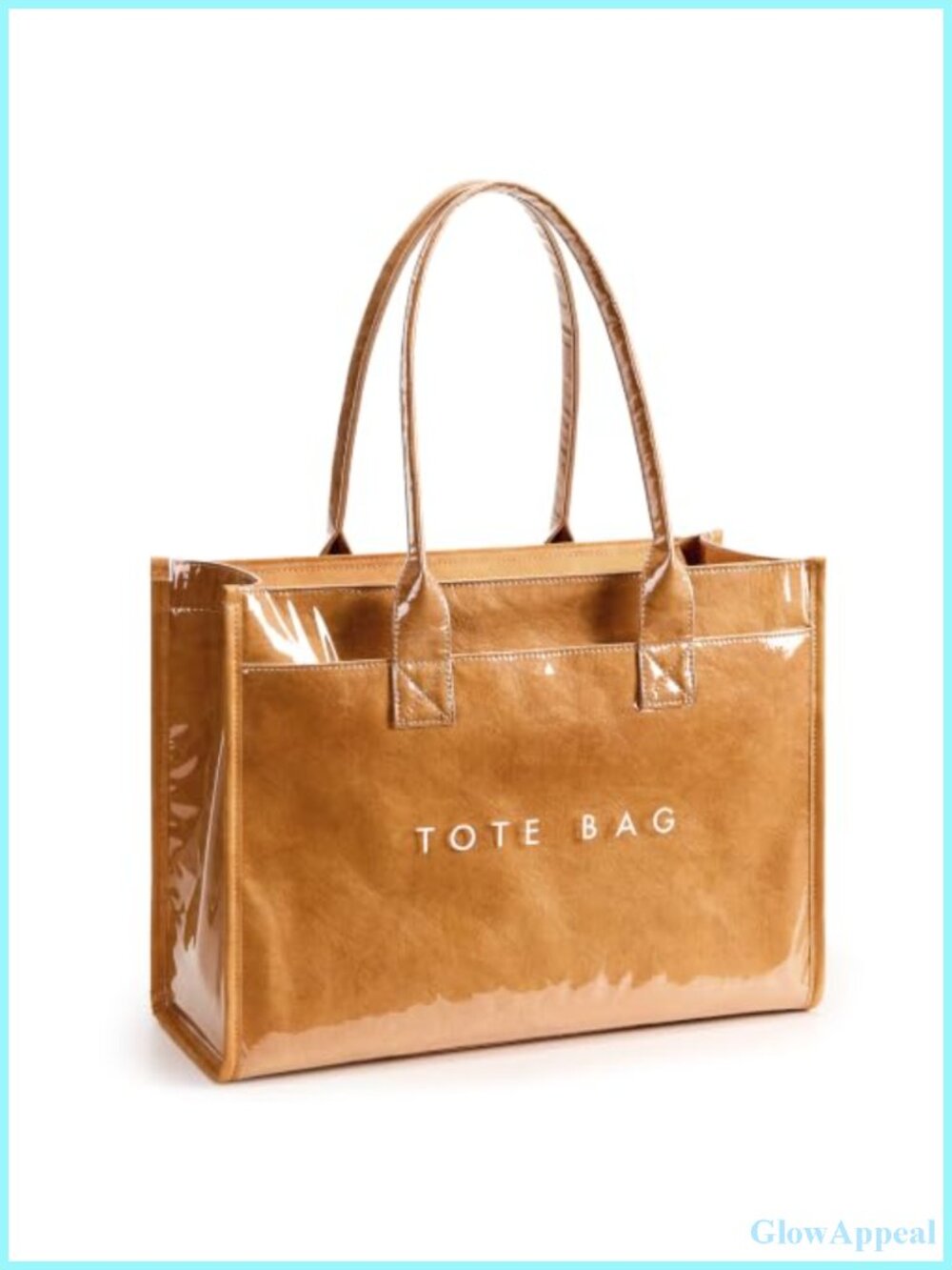 PVC Tote Bag Women's Large Capacity Work Handbag Shoulder Purse